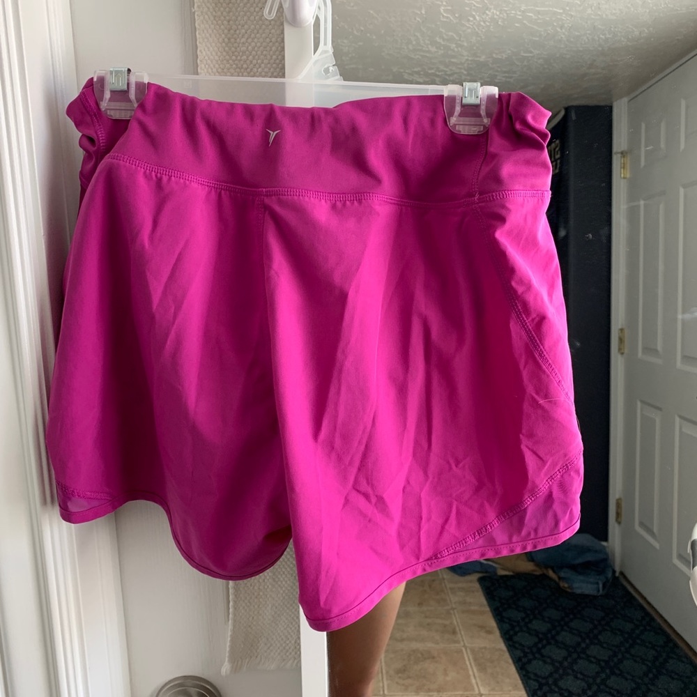 High waisted exercise shorts